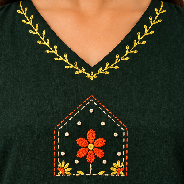 Embroidered 2-Piece Kurta Palazzo Set - photo 2