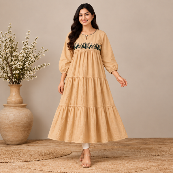 Meher Bloom Embroidered Tiered Maxi Dress - photo 1