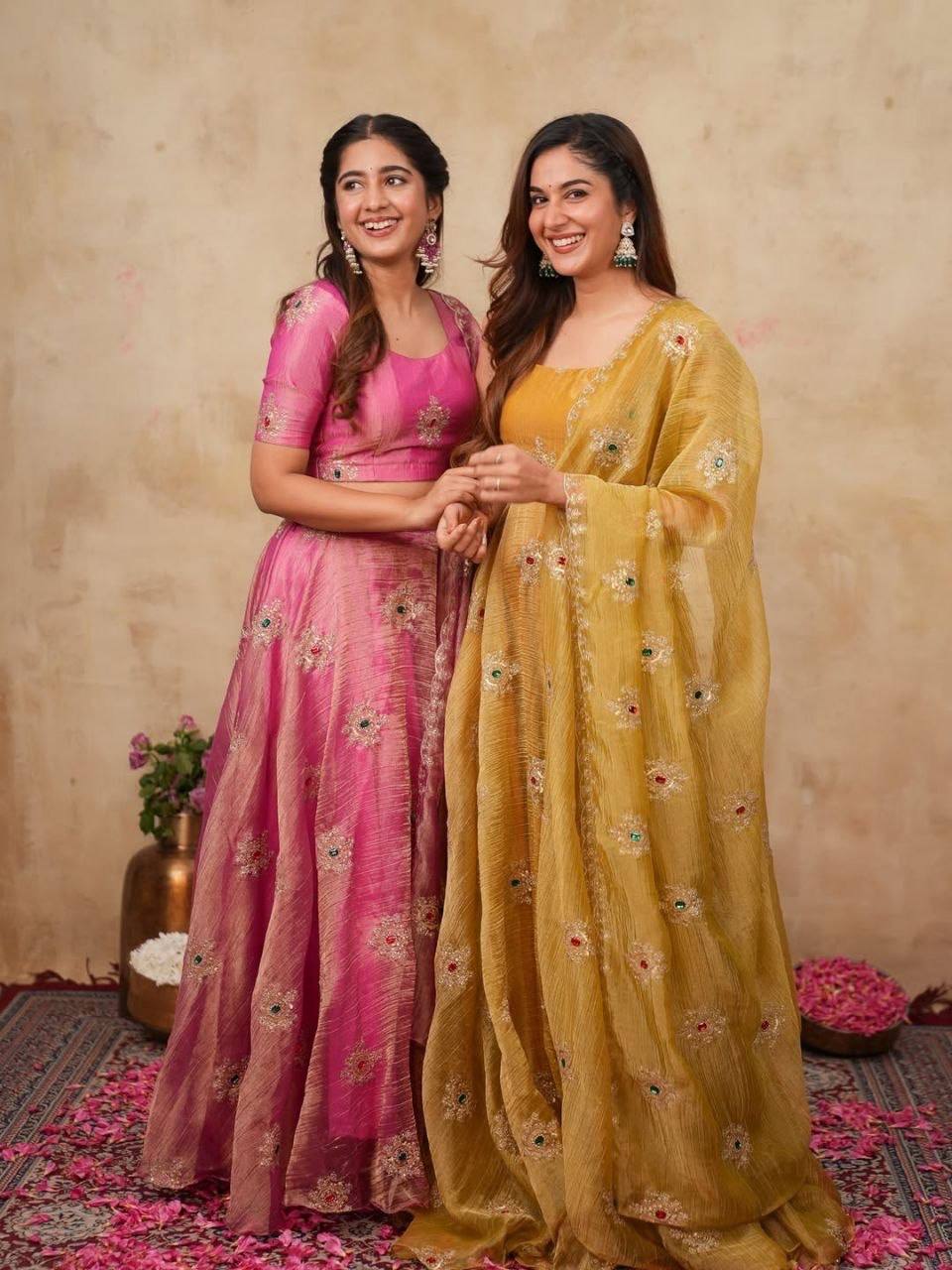 Designer Gown with Dupatta Set | Premium Salsa Silk Ethnic Wear