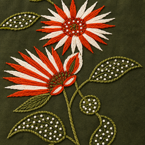 Slate Blossom Hand-Embroidered Tunic - photo 2