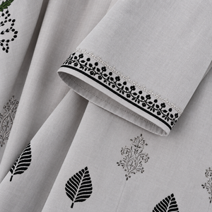 Grey Embroidered Kurta Pant Set - photo 6