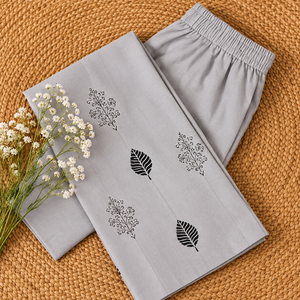 Grey Embroidered Kurta Pant Set - photo 8