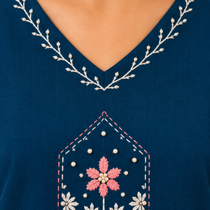 Embroidered 2-Piece Kurta Palazzo Set - photo 6