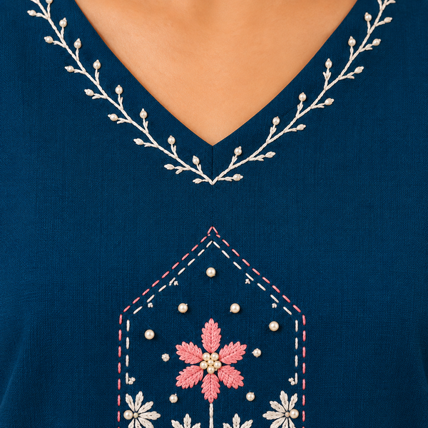 Embroidered 2-Piece Kurta Palazzo Set - photo 6