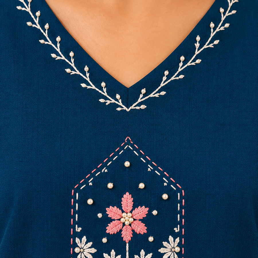 Embroidered 2-Piece Kurta Palazzo Set - photo 6