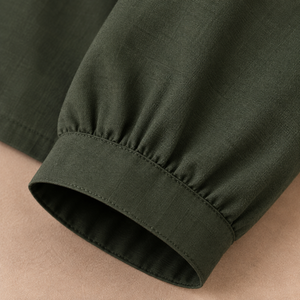 Olive Bloom Embroidered Cotton Tunic - photo 6