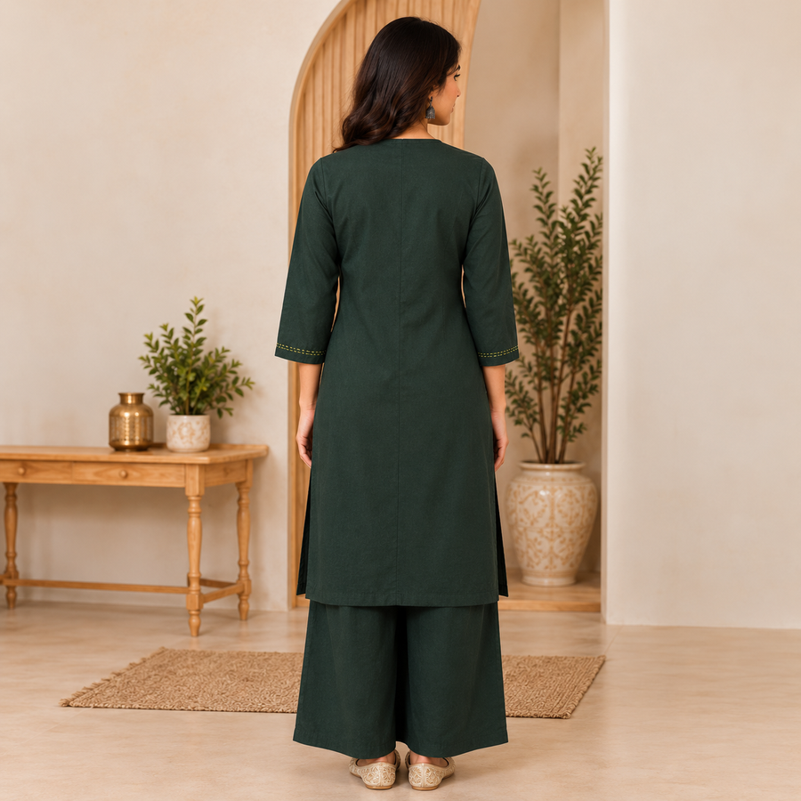 Embroidered 2-Piece Kurta Palazzo Set - photo 5