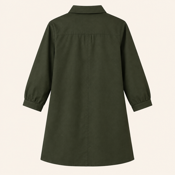 Olive Bloom Embroidered Cotton Tunic - photo 8