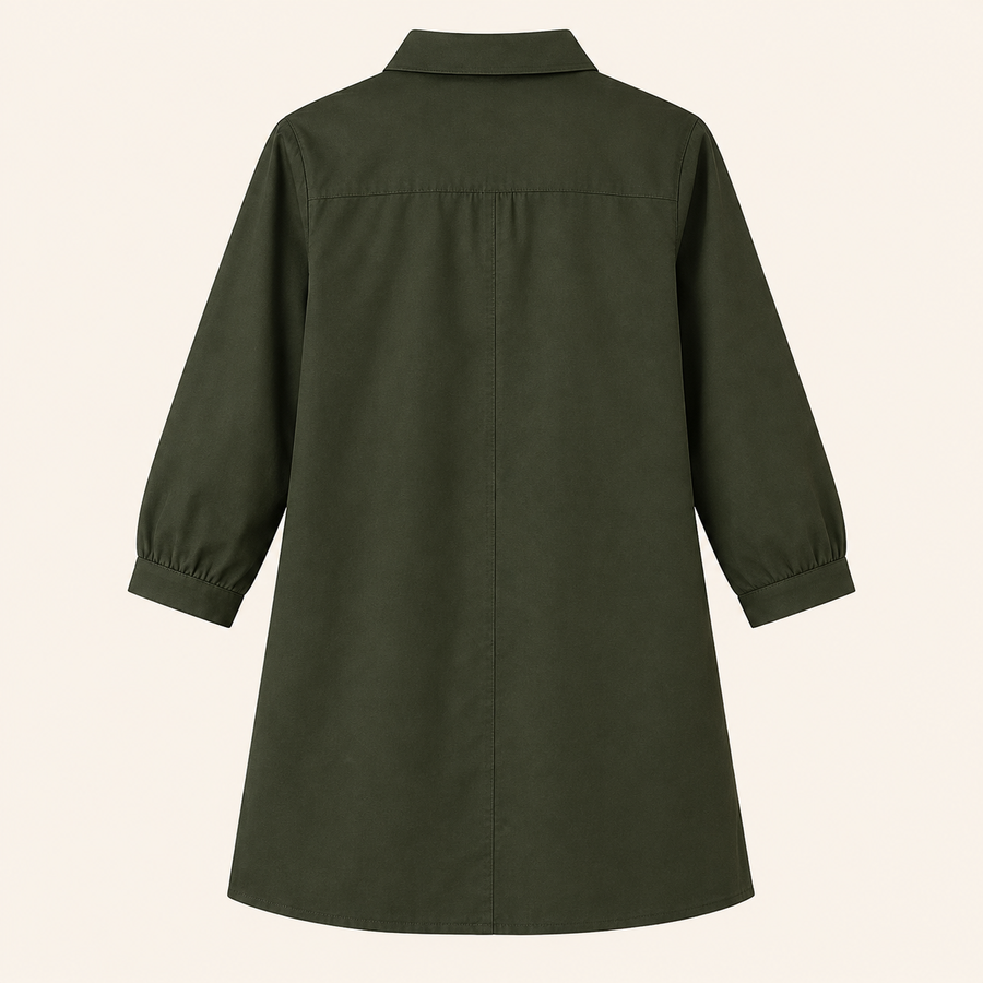Olive Bloom Embroidered Cotton Tunic - photo 8