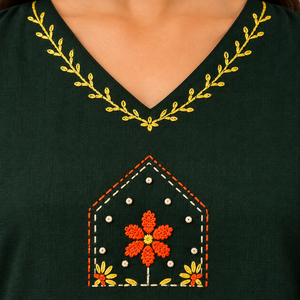 Embroidered 2-Piece Kurta Palazzo Set - photo 2