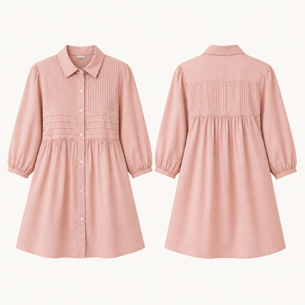 Blush Pleated Cotton Co-Ord Set - photo 8