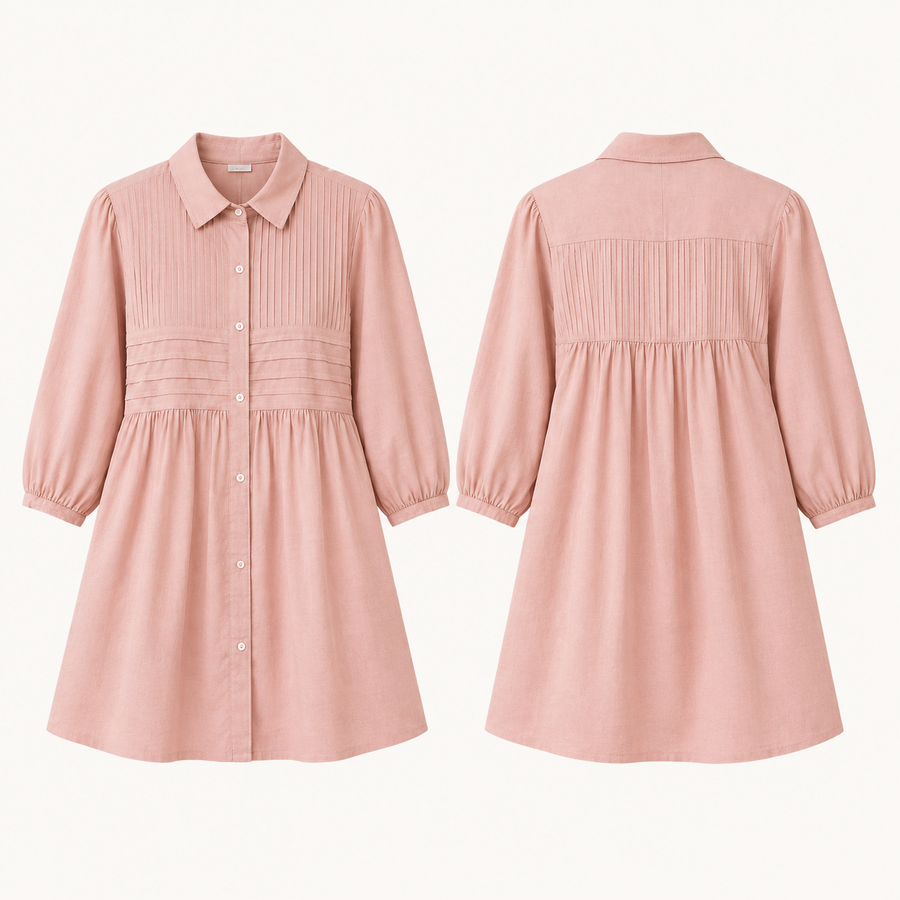 Blush Pleated Cotton Co-Ord Set - photo 8