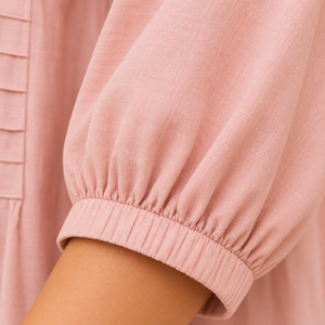 Blush Pleated Cotton Co-Ord Set - photo 7
