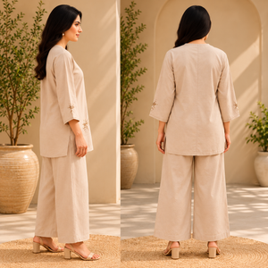 Embroidered V-Neck Co-Ord Set - photo 8