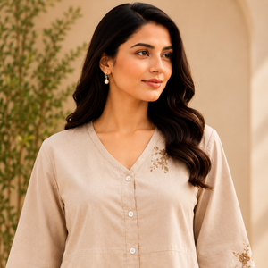 Embroidered V-Neck Co-Ord Set - photo 10