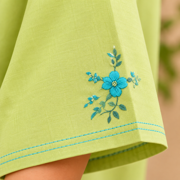 Embroidered V-Neck Co-Ord Set - photo 11