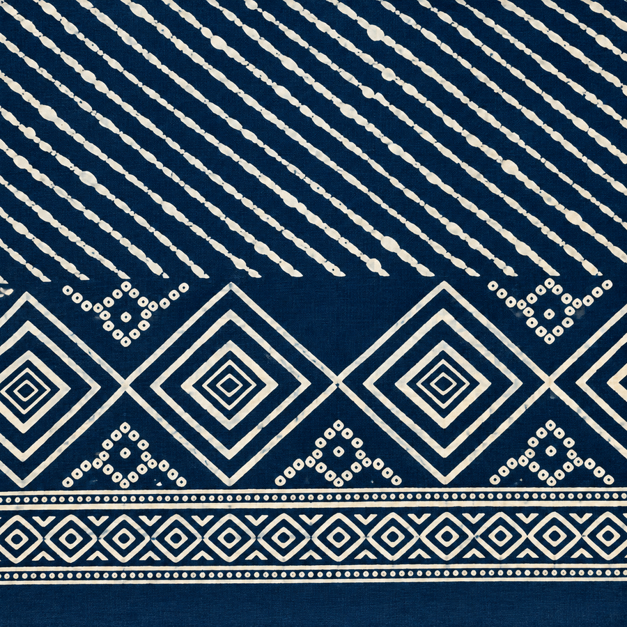Navy Blue Printed Straight Kurta Set - photo 6