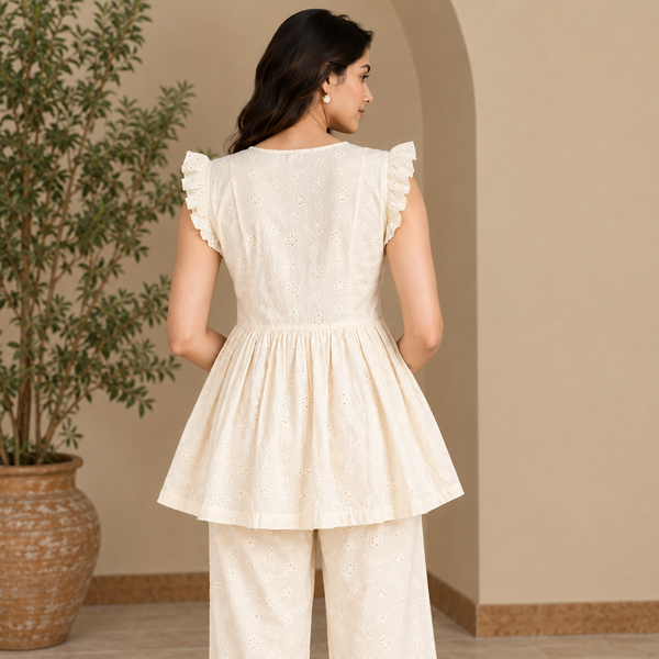 Ivory Aura Embellished Cotton Tunic - photo 4