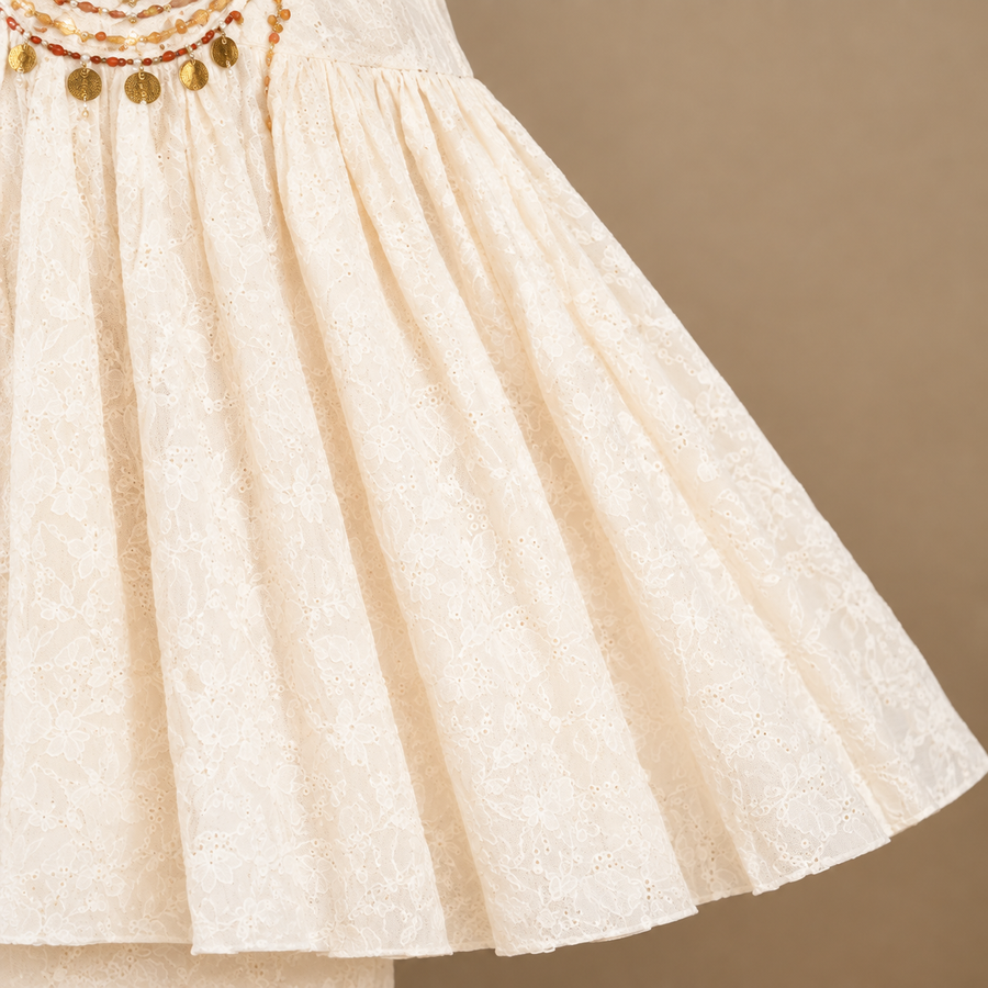 Ivory Aura Embellished Cotton Tunic - photo 6