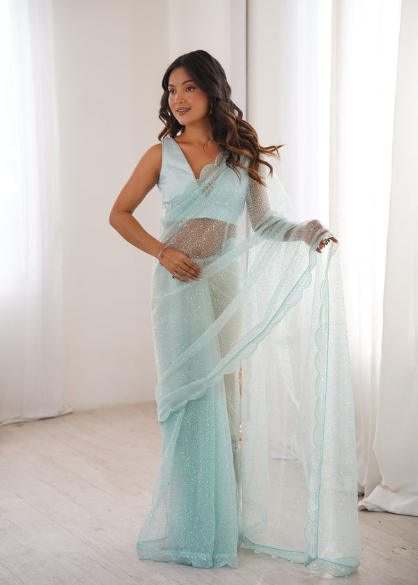 Heavy Soft Net Saree with Sequin - photo 5
