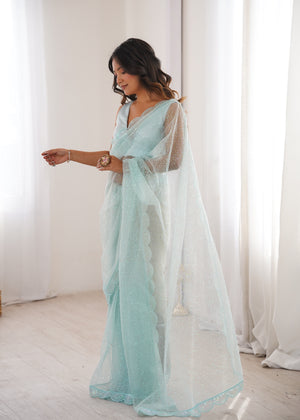 Heavy Soft Net Saree with Sequin - photo 3