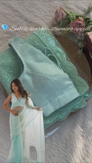 Designer Heavy Soft Net Saree with Sequin